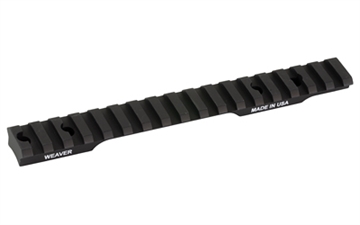 Picture of Weaver Mounts Multi-Slot Base Extended Black Anodized Aluminum Fits Savage 110 Short Action 20 MOA 99498