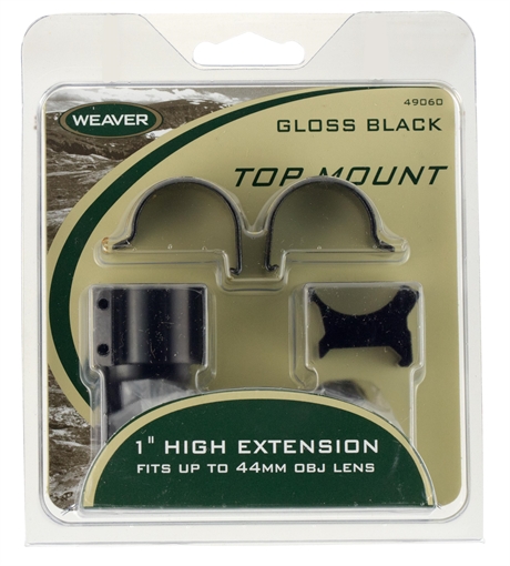 Picture of Weaver Mounts Detachable Top Mount Extension Rings Black 1" High 49060