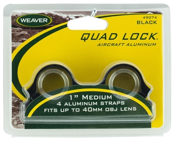Picture of Weaver Mounts Quad Lock Detachable Rings Black 1" Medium 49074