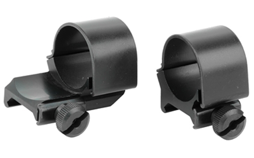 Picture of Weaver Weaver Classic Detachable Extended Rings Matte Black 1" Medium Top Mount Extended Clam Pack 0766839 49091