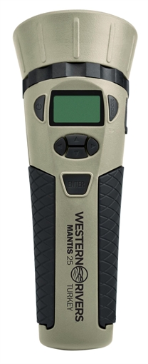 Picture of Western Rivers Mantis Electronic Turkey Call, 25 Preloaded Sounds, Tan Plastic Includes Hand Lanyard GC25TKY