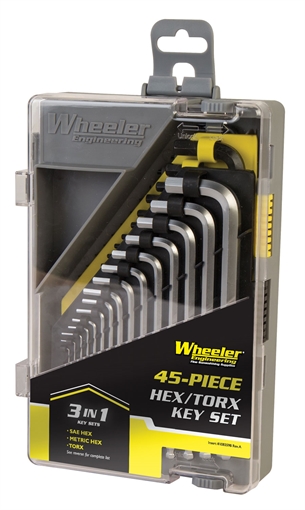 Picture of Wheeler SAE/Metric Hex & Torx Key Set Silver Steel 45 Pieces 1081959