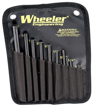 Picture of Wheeler Roll Pin Punch Set Starter Set Black/Yellow Steel Knurled Handle 9 Pieces 710910