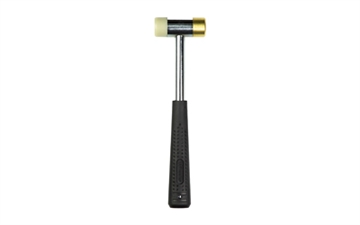 Picture of Wheeler Nylon/Brass Hammer, Silver Hammer Body, Black Rubber Grip 711016 661120110163