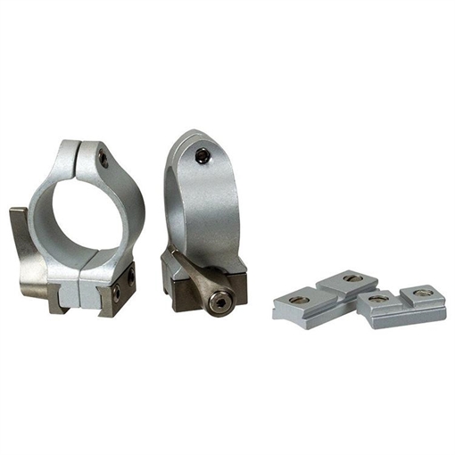 Picture of White Muzzleloading Systems QuickLever Rings & Base Set - W Series 1" Medium Silver 00251