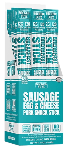 Picture of Wicked Cutz WCBR12SEC Sausage Egg & Cheese Breakfast Sticks  12 Pack