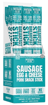 Picture of Wicked Cutz WCBR12SEC Sausage Egg & Cheese Breakfast Sticks  12 Pack