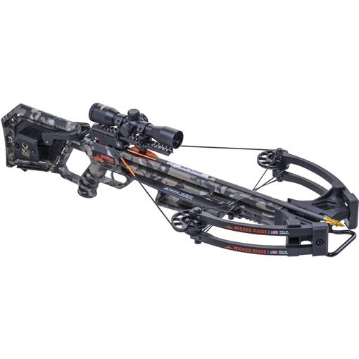Picture of Wicked Ridge Commander 400 Crossbow Package ACUdraw ProView 400 Scope Peak Camo WR260039552 788244019001
