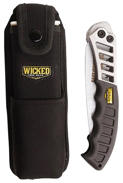 Picture of Wicked Tree Gear Combo Pack Folding Saw 7" High Carbon Steel Blade/Black Overmolded Aluminum Handle Includes Scabbard WTG003