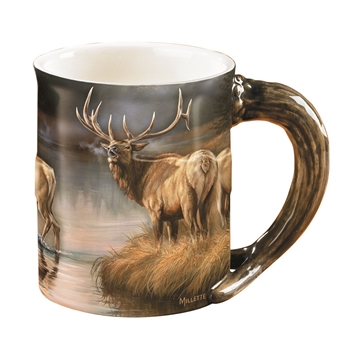 Picture of Wild Wings Wild Wings Sculpted Mug Autumn Mist Elk 8955712166