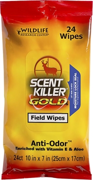 Picture of Wildlife Research Scent Killer Gold Field Wipes Odor Eliminator Wipes 24 Pack 1295