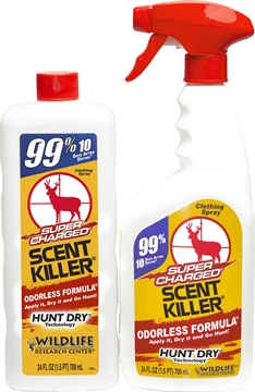 Picture of Wildlife Research Super Charged Scent Killer Combo Odor Eliminator, Odorless Scent 24 oz Trigger Spray 559