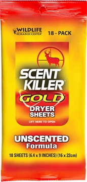 Picture of Wildlife Research Wildlife Research Scent Killer Dryer Sheets Gold 18 pk. 1280