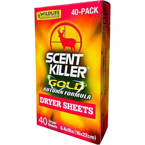 Picture of Wildlife Research Wildlife Research Scent Killer Gold Dryer Sheets Autumn Formula 40 pk. 1283