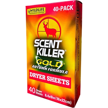Picture of Wildlife Research Wildlife Research Scent Killer Gold Dryer Sheets Autumn Formula 40 pk. 1283