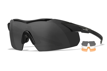 Picture of Wiley X Vapor Comm Temples Smoke Gray/Clear/Light Rust Lens Polycarbonate Matte Black Frame 3552