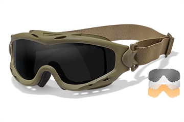 Picture of Wiley X Spear Goggles Smoke Gray/Clear/Light Rust Lens Tan Frame SP293T