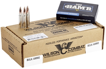 Picture of Wilson Combat HAM'R Bonded 300 HAM'R 135 gr Speer HAM'R Bonded Nickel-Plated Brass 20 Bx/ 10 Case A300HMR135HBN