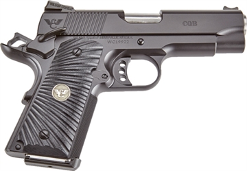 Picture of Wilson Combat CQB Compact Handgun 9mm Luger 8rd (1) & 10rd (1) Magazine 4" Barrel Black Armor-Tuff Ambidextrous Safety CQB-CP-9A