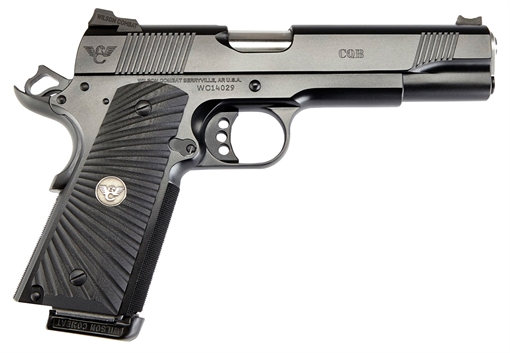 Picture of Wilson Combat CQB Elite 9mm Luger 10+1 5" Match Grade Barrel, Black Serrated Carbon Steel Slide, Black Armor-Tuff Carbon Steel Frame w/Beavertail, Black G10 Grip CQBEFS9