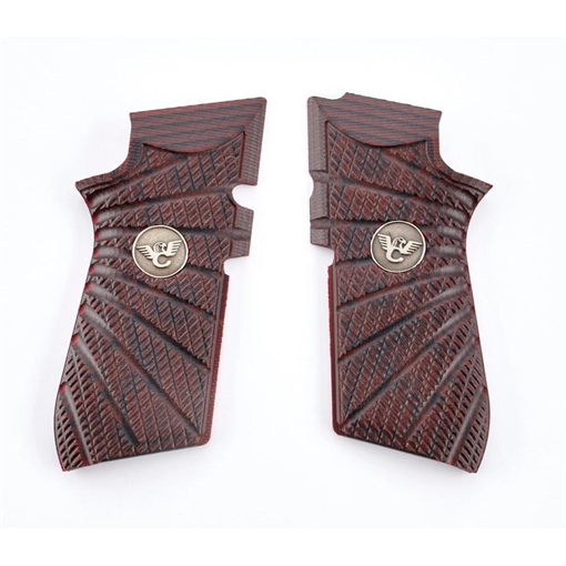 Picture of Wilson Combat EDC X9 Handgun Grips Aggressive Starburst Black Cherry 853BC