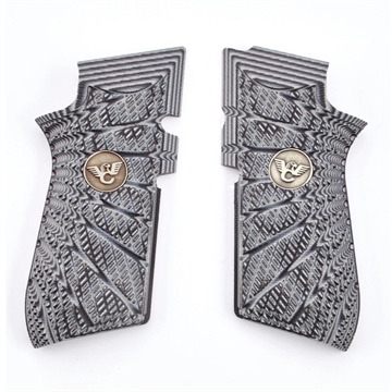 Picture of Wilson Combat EDC X9 Handgun Grips Aggressive Starburst Grey/Black 853GB