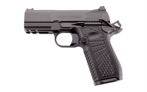 Picture of Wilson Combat SFX9, X-TAC, Single Action Only, Semi-automatic, Aluminum Frame Pistol, Compact, 9MM, 3.25" Stainless Steel Barrel with Bushing, DLC Finish, Black, G10 Starburst Grips, Lightrail, Fiber Optic Front Sight, Manual Thumb Safety, 15 Rounds, 2 Magazines, Right Hand SFX9-CPR3 SFX9CPR3