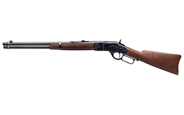 Picture of Winchester Repeating Arms 1873, Competition Carbine High Grade, Lever Action, 45 Long Colt, 20" Round Barrel, Brushed Polish Blued Barrel, Color Case Hardened Receiver, Walnut Stock, Marbles Front Sight with Semi Buckhorn Rear, 10 Rounds 534280141