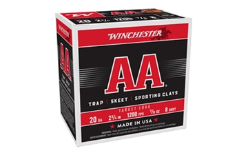 Picture of Winchester Ammunition AA Target Load, 20 Gauge, 2.75", #8, .875oz, Shotshell, 25 Round Box AA208