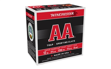 Picture of Winchester Ammunition AA Super Handicap, 12 Gauge, 2.75", #8, 3 Dram, 1.125 oz., Shotshell, 25 Round Box AAHA128