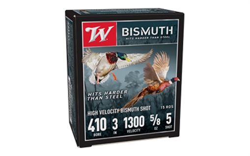 Picture of Winchester Ammunition Bismuth, 410 Bore, 3", #5, 9/16oz, Shotshell, 15 Round Box SWB4135XV