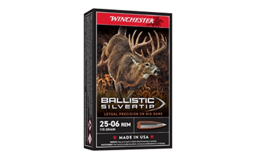 Picture of Winchester Ammo Ballistic Silvertip 25-06Rem 115gr Rapid Controlled Expansion Polymer Tip 20 Per Box/10 Case SBST2506