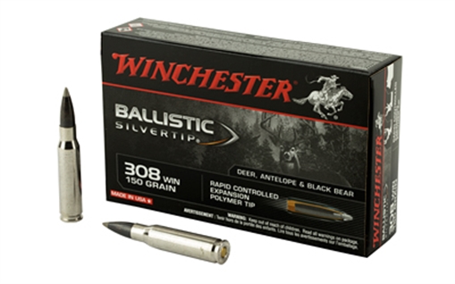 Picture of Winchester Ammo Ballistic Silvertip 308Win 150gr Rapid Controlled Expansion Polymer Tip 20 Per Box/10 Case SBST308