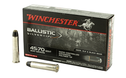 Picture of Winchester Ammo Ballistic Silvertip 45-70Gov 300gr Rapid Controlled Expansion Polymer Tip 20 Per Box/10 Case SBST4570