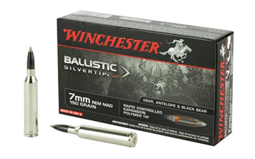 Picture of Winchester Ammo Ballistic Silvertip 7mmRemMag 150gr Rapid Controlled Expansion Polymer Tip 20 Per Box/10 Case SBST7
