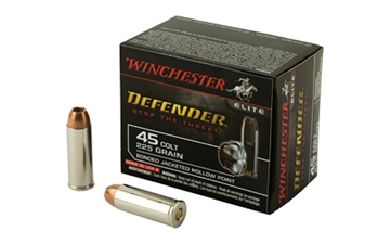 Picture of Winchester Ammunition Defender, PDX1, 45LC, 225 Grain, Bonded Jacketed Hollow Point, 20 Round Box S45CPDB