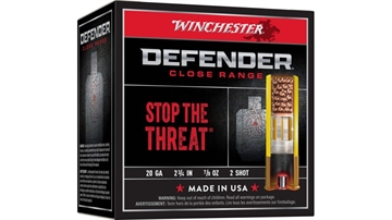 Picture of Winchester Ammo Defender 20Gauge 2.75" 7/8oz 2Shot 25 Per Box/10 Case S202PD25