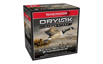 Picture of Winchester Ammunition DRYLOK SUPER STEEL, MAGNUM, 10 Gauge 3.5", BB, 1 5/8oz, Steel Shot, 25 Round Box XSC10BB