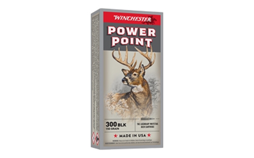 Picture of Winchester Ammunition POWER-POINT, 300 Blackout, 150 Grain, Power Point Bullet, 20 Round Box X300BLK