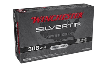 Picture of Winchester Silvertip Defender Rifle Ammunition .308 Win 150 gr. Defense Tip 2620 fps 20/ct W308ST