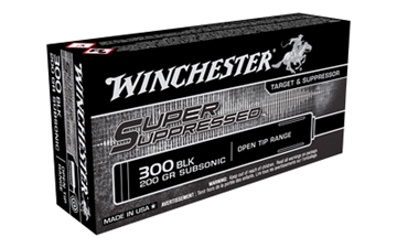 Picture of Winchester Winchester Super Suppressed Rifle Ammo 300 AAC Blackout 200 gr. Open Tip Range 20 rd. SUP300BLK