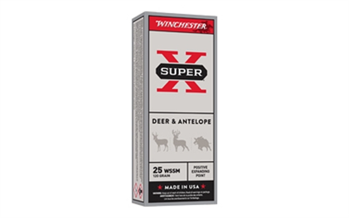 Picture of Winchester Ammunition Super-X, 25WIN, Super Short Magnum, 120 Grain, Positive Expanding Point, 20 Round Box X25WSS