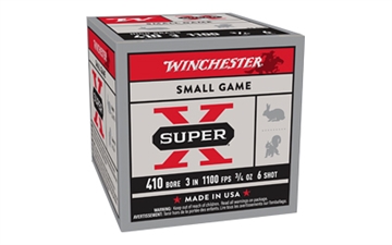 Picture of Winchester Ammo Super X Heavy Game Load High Brass 410Gauge 3" 3/4oz 6Shot 25 Per Box/10 Case X413H6