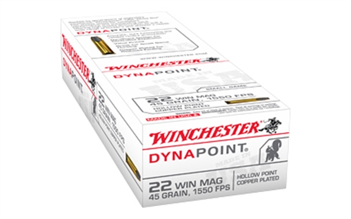 Picture of Winchester Ammo USA Dynapoint 22WMR 45gr Copper Plated Hollow Point 50 Per Box/40 Case USA22M