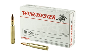 Picture of Winchester Ammo USA 30-06Springfield 147gr Full Metal Jacket 20 Per Box/10 Case USA3006