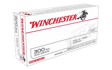 Picture of Winchester Ammo USA 300Blackout 200gr Open Tip Range Subsonic 20 Per Box/10 Case USA300BLKX