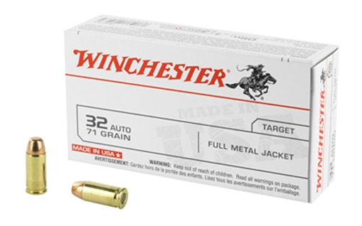 Picture of Winchester Ammunition USA, 32ACP, 71 Grain, Full Metal Jacket, 50 Round Box Q4255