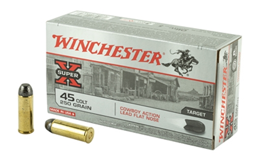 Picture of Winchester Ammo Super X Cowboy Action 45Colt 250gr Lead Flat Nose 50 Per Box/10 Case USA45CB