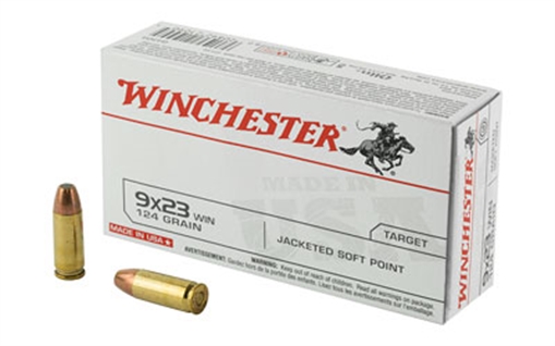 Picture of Winchester Ammo USA 9x23Win 124gr Jacketed Soft Point 50 Per Box/10 Case Q4304