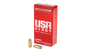 Picture of Winchester Ammo USA Ready 45ACP 230gr Full Metal Jacket Flat Nose 50 Per Box/10 Case RED45